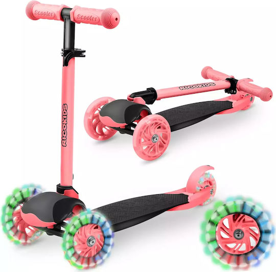Ricokids Παιδικό Πατίνι Αναδιπλούμενο Loco Τρίτροχο Ροζ