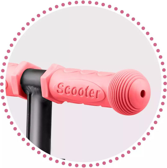 Ricokids Παιδικό Πατίνι Αναδιπλούμενο Loco Τρίτροχο Ροζ