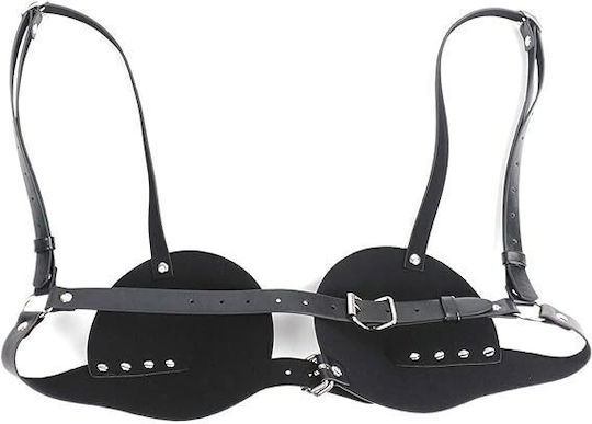 Smd Obsidian Leather Bullet Cup Harness One Size Black