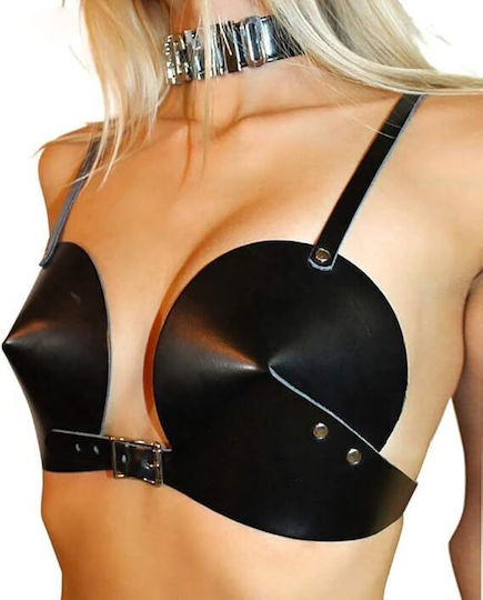 Smd Obsidian Leather Bullet Cup Harness One Size Black