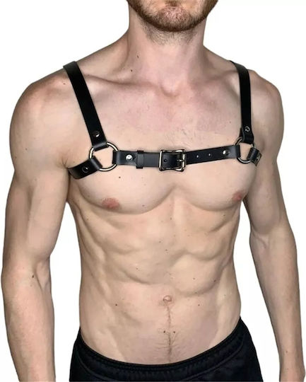 Smd Chestpunk Ham Curele Bondage Din Piele Vegană Neagră