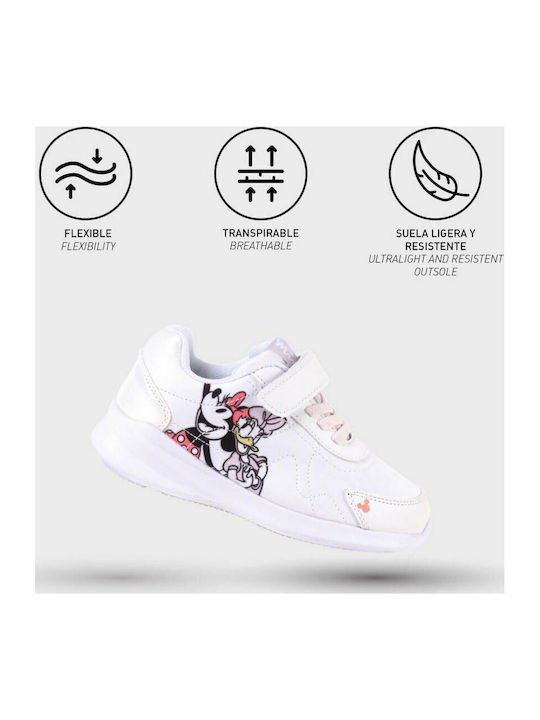 Kinder Sneakers mit Klettverschluss & Lichtern Weiß