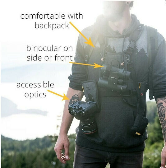 Cotton Carrier Ccs G3 Grey Binocular & Camera Harness 944grey Σύστημα Μεταφοράς Φωτογραφικού Εξοπλισμού Γκρι 1 Φωτογραφική Κιάλια