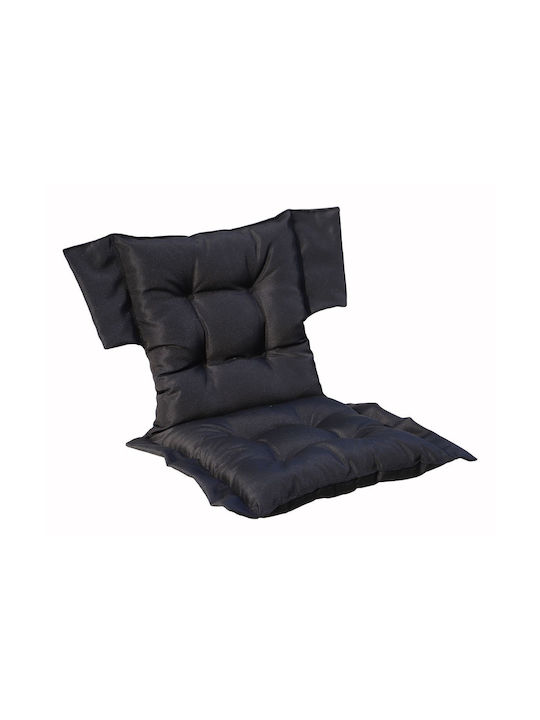 Woodwell Garden Chair Cushion with Backrest Black 75x55cm