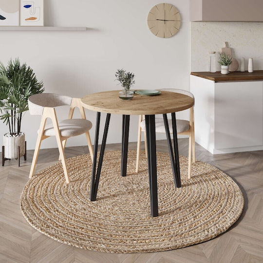 Xana Round Dining Table Sepet Oak 90x90x77.5cm