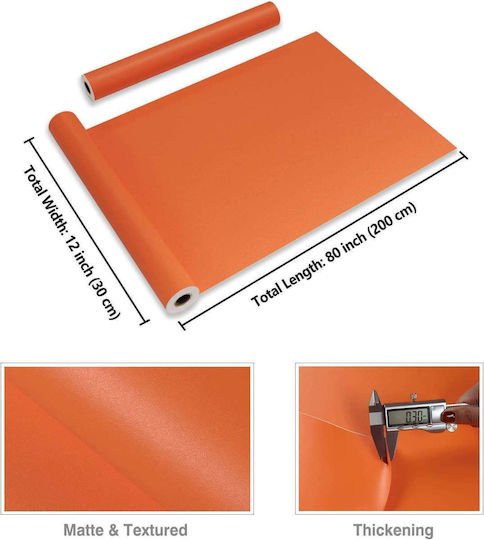 Selbstklebende Tapete Möbel Wandverkleidung 30x200cm Orange