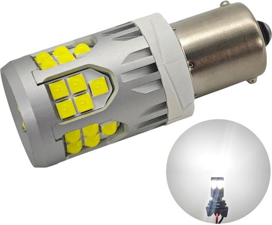 Λάμπα Αυτοκινήτου P21W / BA15S / R10W / DRL Canbus LED 5500K Ψυχρό Λευκό