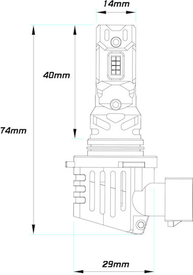 Λάμπες Αυτοκινήτου HB4-9006 / DRL Canbus LED 5500K Ψυχρό Λευκό 32V 2τμχ