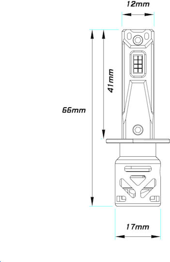 Lampen Auto H1 Canbus LED 5500K Kaltes Weiß 9-30V / 30V 2Stück