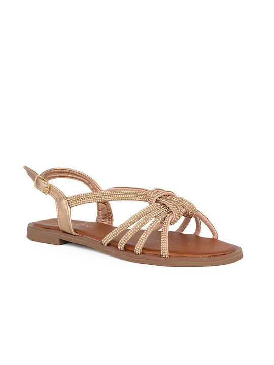 Seven Leather Women's Flat Sandals in Gold Color