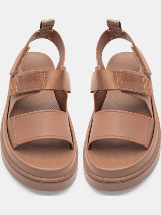 Sandale Casual Damă Flatforme Maro