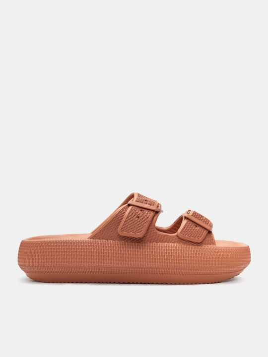 Women's Flat Sandals in Brown Color