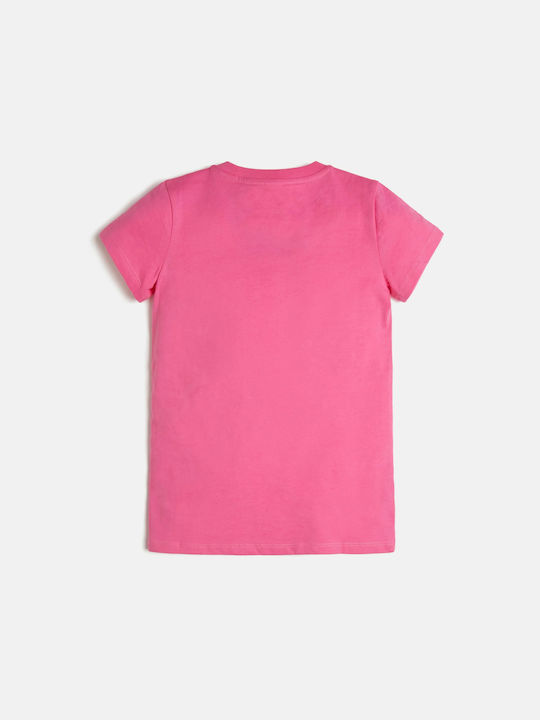 Guess Children's Blouse Short Sleeve Fuchsia, Black