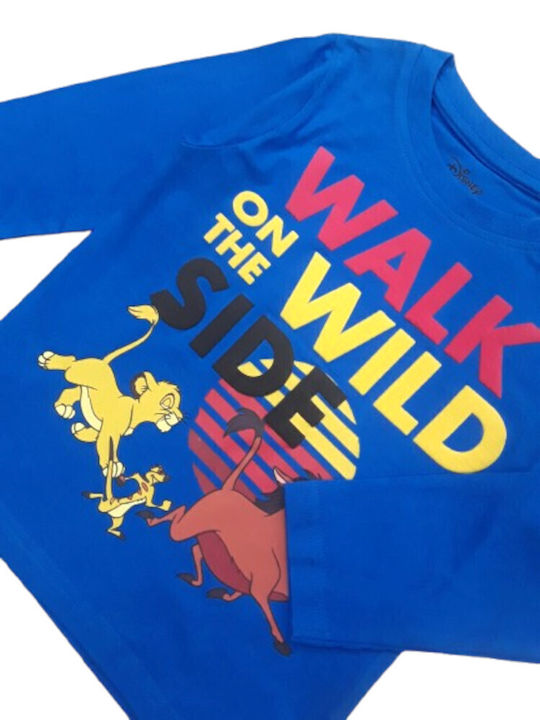 Kids' Shirt Long Sleeve Blue Walk On The Wild Side