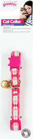 Pawise Pawise Cat Collar with Bell 20-30cm Pink
