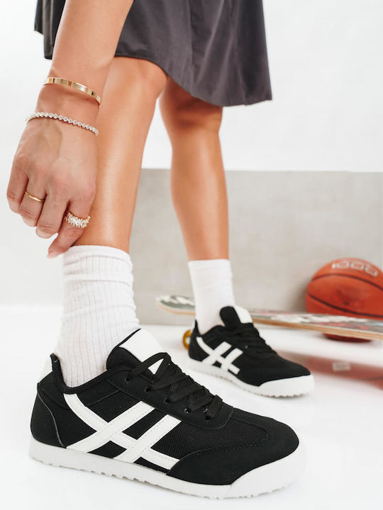 Μαύρα Retro Sneakers Κλασικές Γραμμές