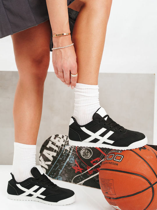 Μαύρα Retro Sneakers Κλασικές Γραμμές