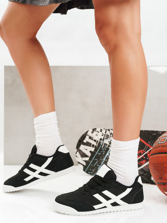 Μαύρα Retro Sneakers Κλασικές Γραμμές