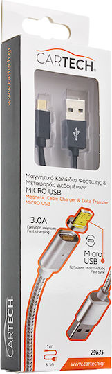Cartech Magnetisch USB-A zu Lightning Kabel Schwarz 1m (29635)