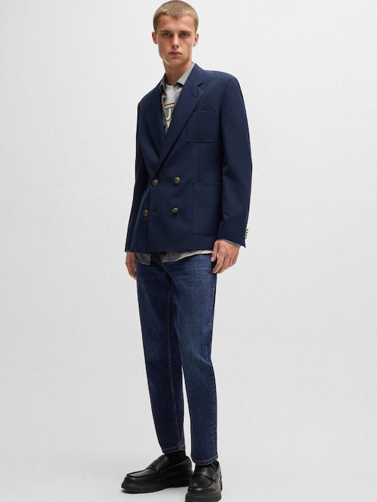 634 Ανδρικό Παντελόνι Τζιν με Regular Tapered Εφαρμογή Dark Aged Denim