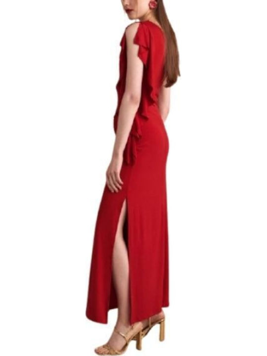 Rochie Maxi De Vară Pentru Nuntă Botez Roșie