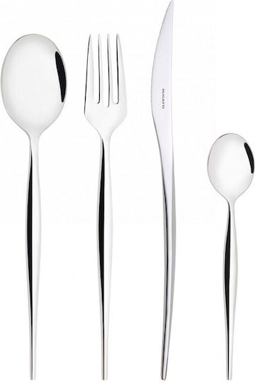 Casa Bugatti Natura Set de Tacâmuri Inoxidabil Gri 24buc