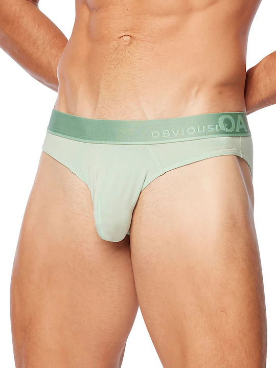 Herren Slips Mint Green mit Mustern 1Packung