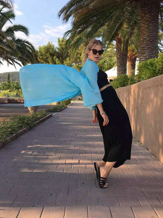 Γυναικείο Καφτάνι Light Blue 65% Βισκοζη