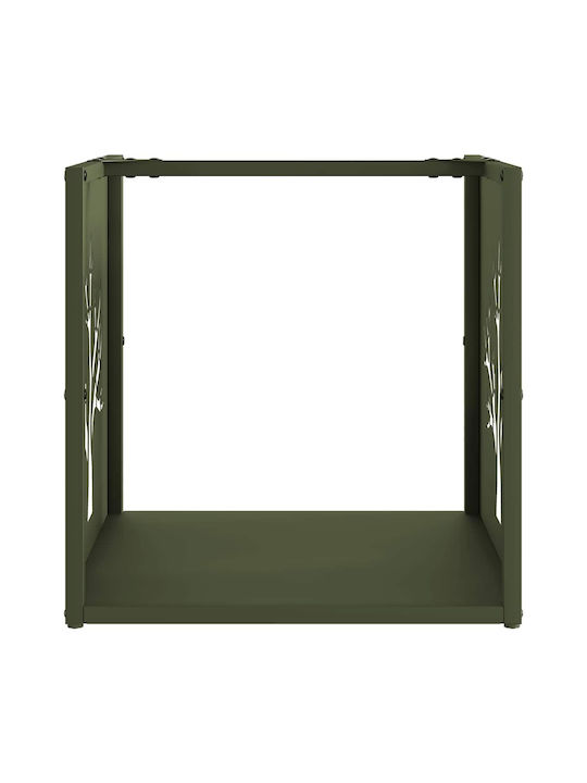 vidaXL Ξύλινο Ράφι Αποθήκευσης Ξύλων 40x40x40cm Πράσινο