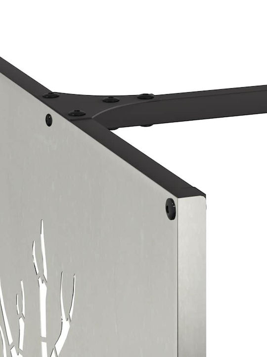 vidaXL Inox Ράφι Αποθήκευσης Ξύλων 40x40x40cm Ασημί