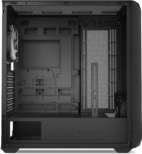 Sharkoon AK2 RGB Gaming Midi Tower Κουτί Υπολογιστή με Πλαϊνό Παράθυρο Μαύρο