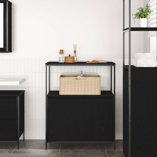vidaXL Cabinet de baie L76.5xA35xÎ95cm Negru
