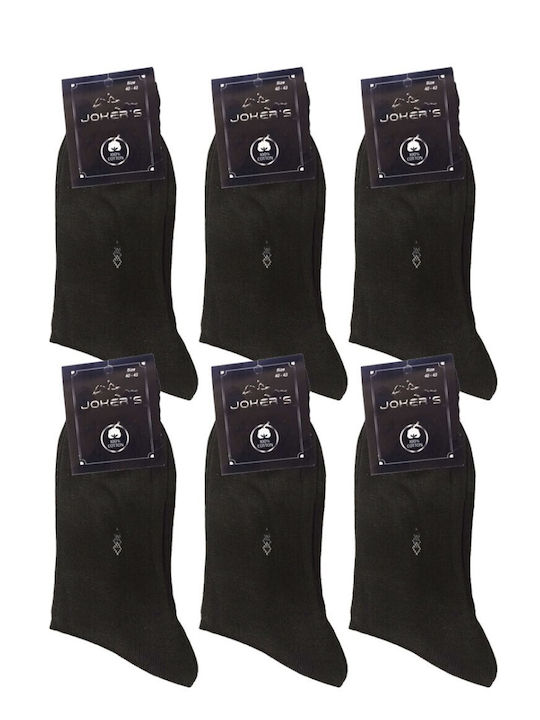 2018-02 Jokers Set aus 6 Herren-Mercerized-Baumwollsocken Schwarz 2018-02 Jokers Set aus 6 Herren-Mercerized-Baumwollsocken Schwarz