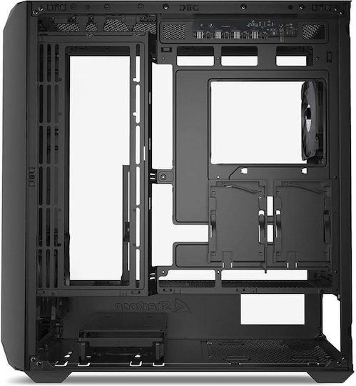 Sharkoon AK3 RGB Gaming Midi Tower Computer Case with Side Window Black