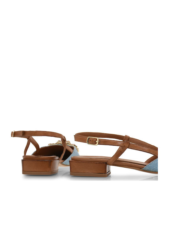 Γυναικείες Μπαλαρίνες Slingback σε Μπλε Χρώμα