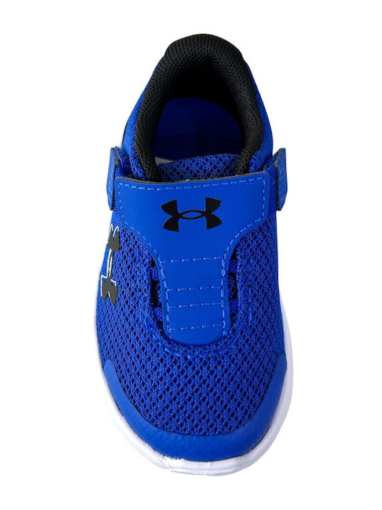 Ua Binf Surge 4 Ac Kids Sports Shoes Running with Hoop & Loop Closure Blue