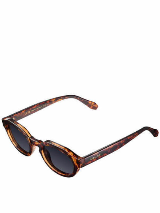 Meller Tuma Unisex Sunglasses with Brown Plastic Frame and Green Polarized Lens