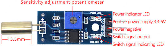 Modul senzor de înclinare Modul senzor de vibrații Comutator Microcontroler Blocuri electronice pentru construcții Robot inteligent Kit Diy Arduino