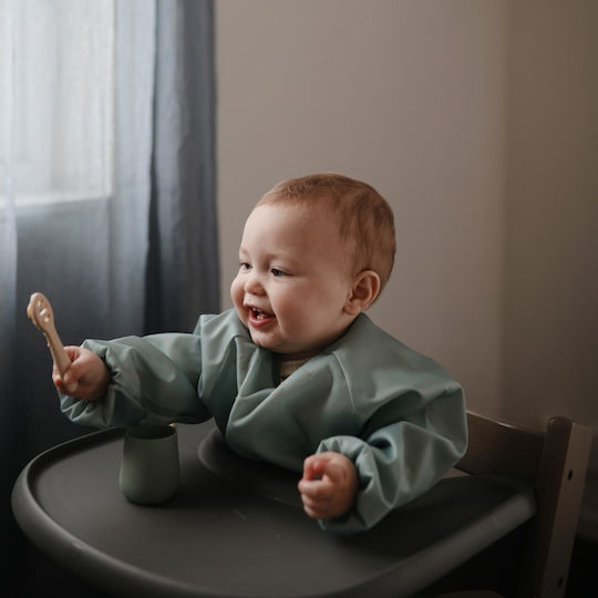 Mushie Baby Set with Silicone Training Spoons for 6+ Months Beige 2 Pieces