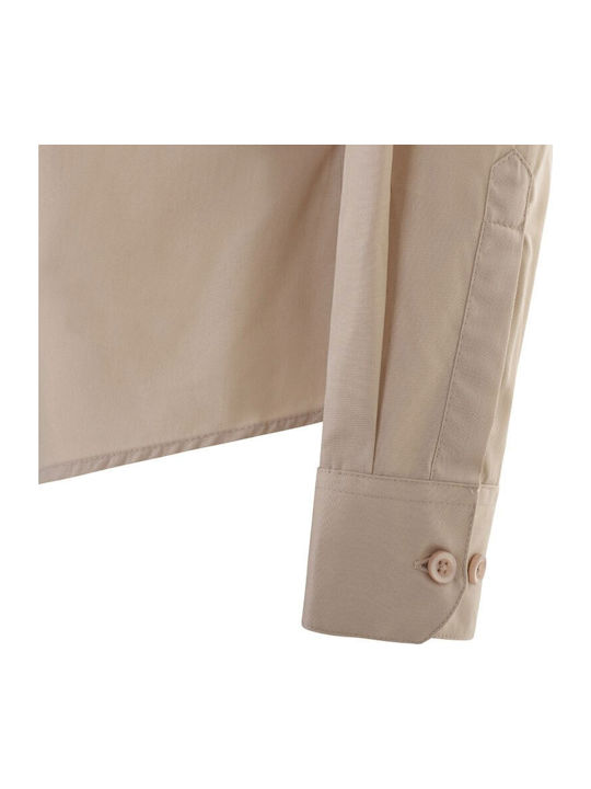 Μακρυμάνικο Γυναικείο Πουκάμισο Light Beige