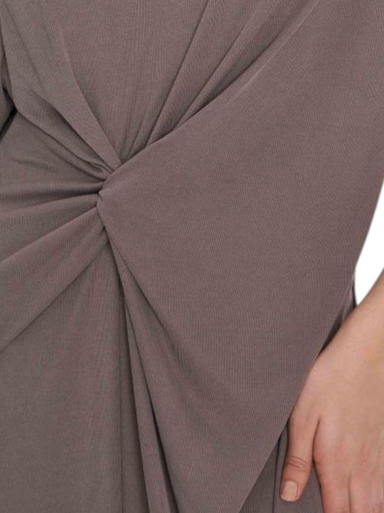 Καλοκαιρινό Maxi Φόρεμα για Γάμο / Βάπτιση Light Grey