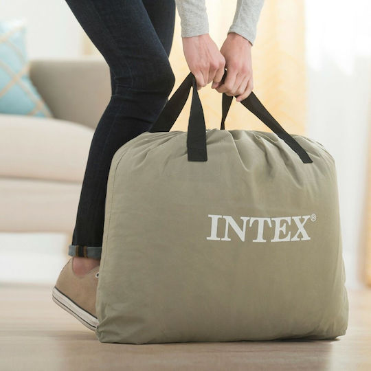Intex Φουσκωτό Στρώμα Ύπνου Μονό με Ενσωματωμένη Ηλεκτρική Αντλία 191x99x42εκ. Μπλε
