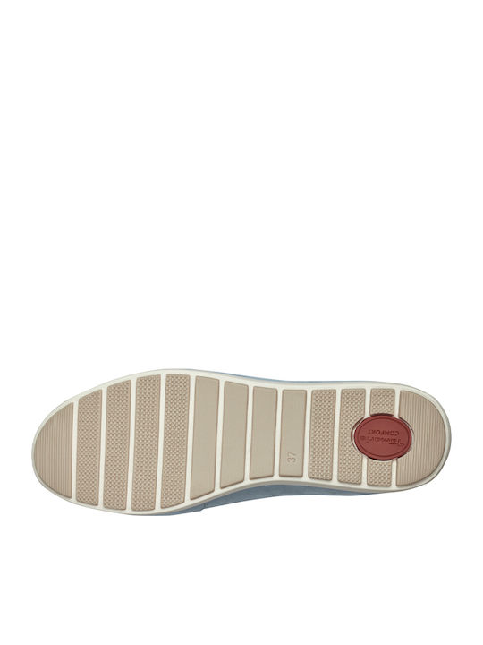 Women's Moccasins in Light Blue Color