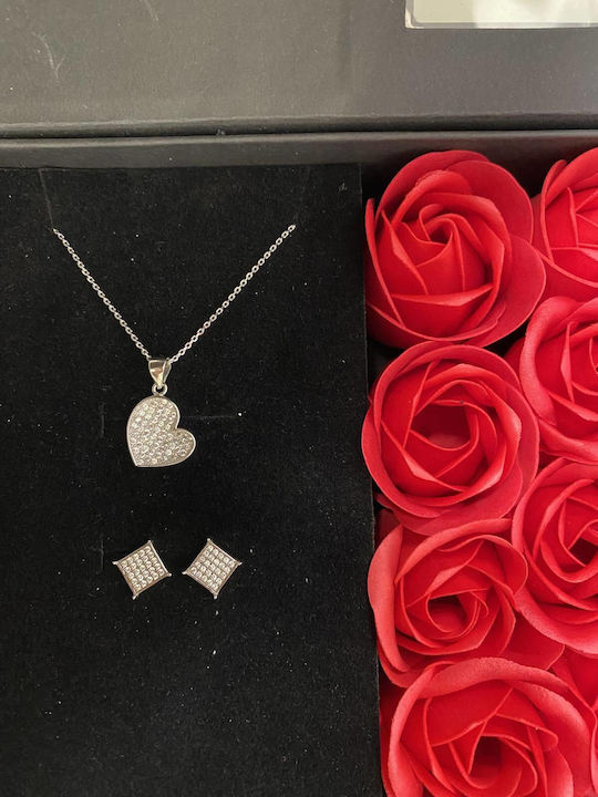Set cu Colier & Cercei Placat cu aur