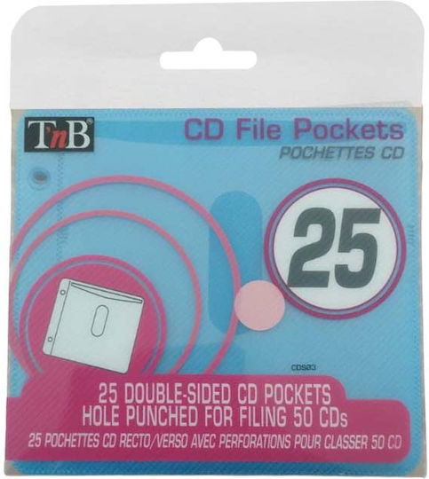 Tnb Cd File Pockets 25 Double-Sided