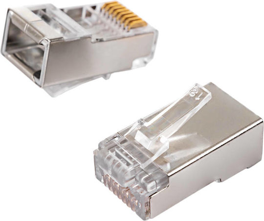 Spacetronik Pt-rj456ft-11 Durchgangsstecker RJ45 Cat 6 FTP 100 Stück