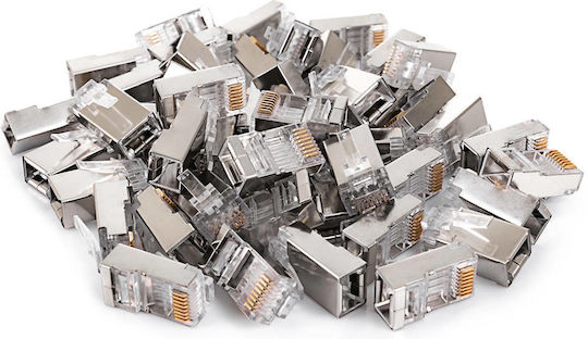 Spacetronik Pt-rj456ft-11 Durchgangsstecker RJ45 Cat 6 FTP 100 Stück