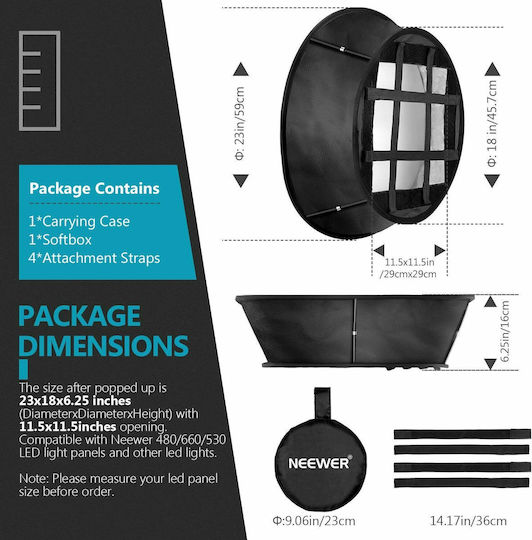 Neewer Collapsible Softbox Diffuser 10097060