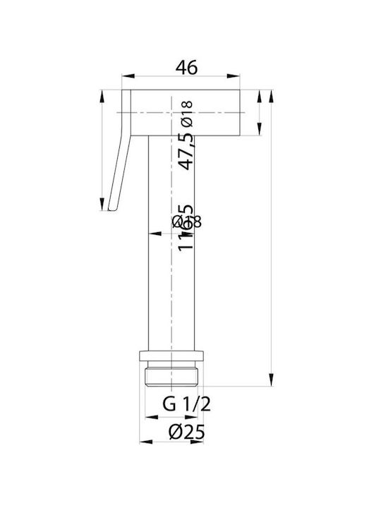 Interflex Τηλέφωνο Μπιντέ Μαύρο
