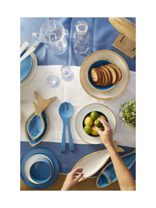 Marine Business Serving Bowl Round Blue